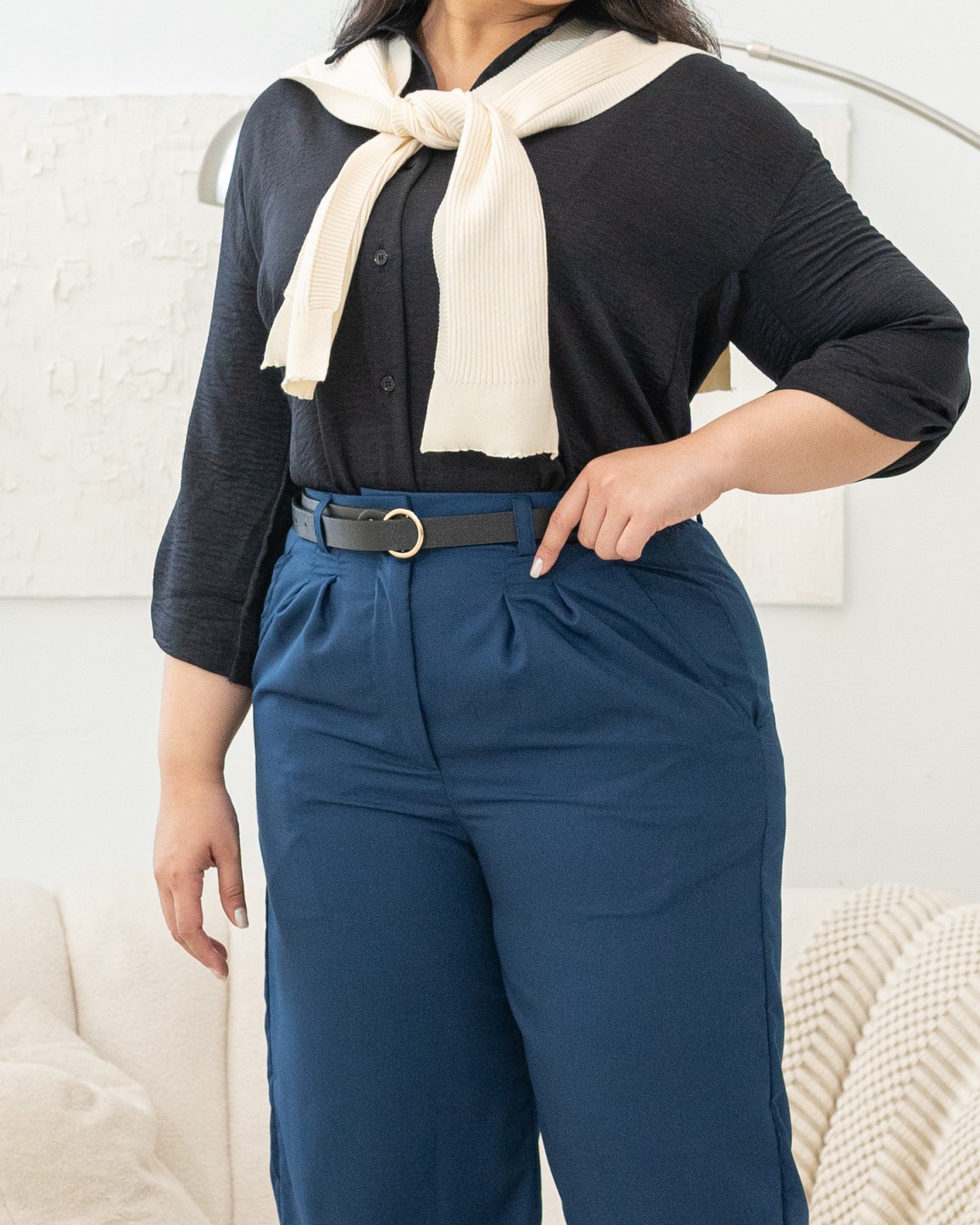 Celine Slack Pants ( Navy Blue )
